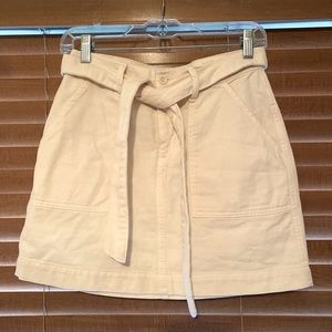 Lucky Brand Cream Paperbag Skirt